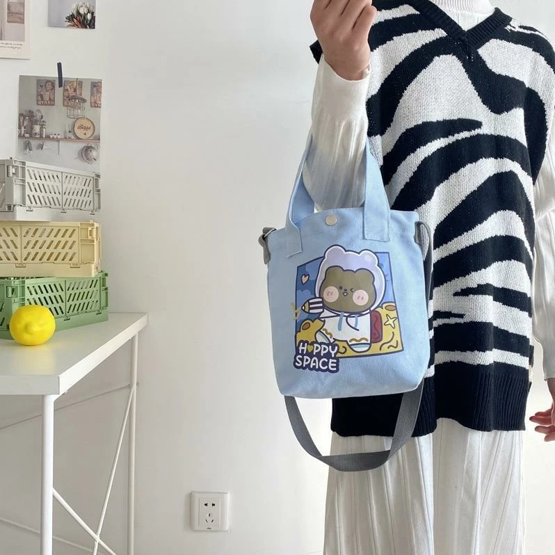 Apparel Happy Space Friends Tote 11 Apparel Happy Space Friends Tote