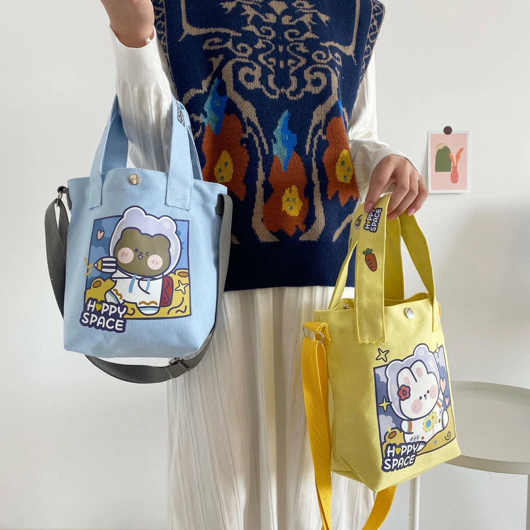 Apparel Happy Space Friends Tote 14 Apparel Happy Space Friends Tote