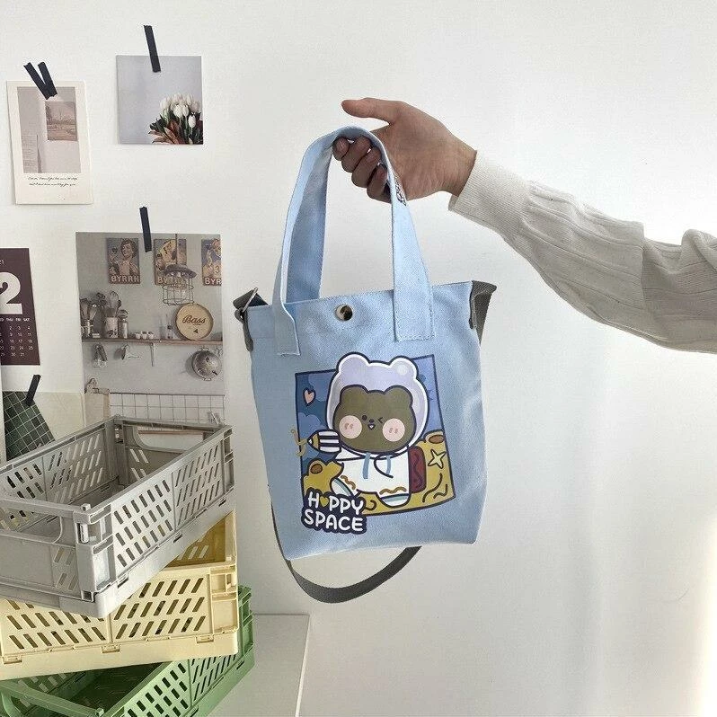 Apparel Happy Space Friends Tote 4 Apparel Happy Space Friends Tote