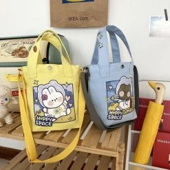 Apparel Happy Space Friends Tote 18 Apparel Happy Space Friends Tote