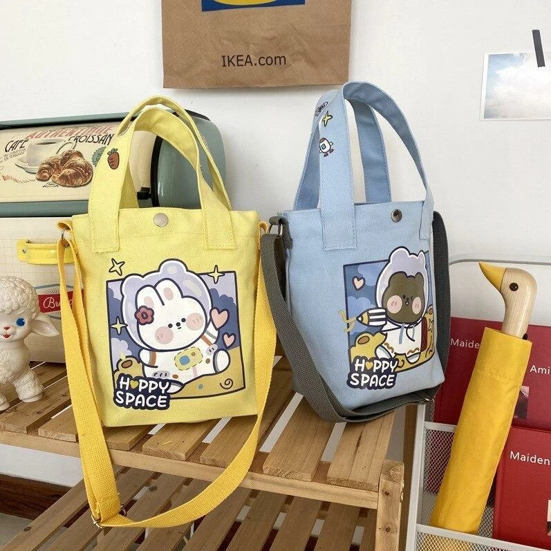 Apparel Happy Space Friends Tote 7 Apparel Happy Space Friends Tote