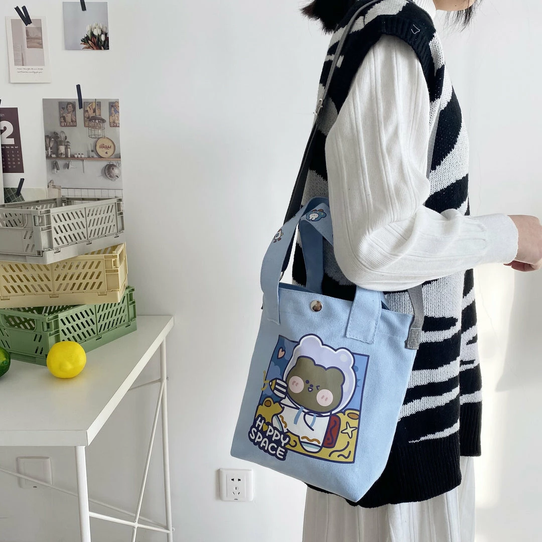 Apparel Happy Space Friends Tote 13 Apparel Happy Space Friends Tote