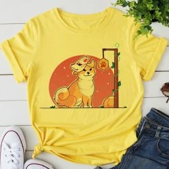 Apparel Harajuku Shiba Inu Fox Mask Women's Tee Tops 15 Apparel Harajuku Shiba Inu Fox Mask Women's Tee Tops
