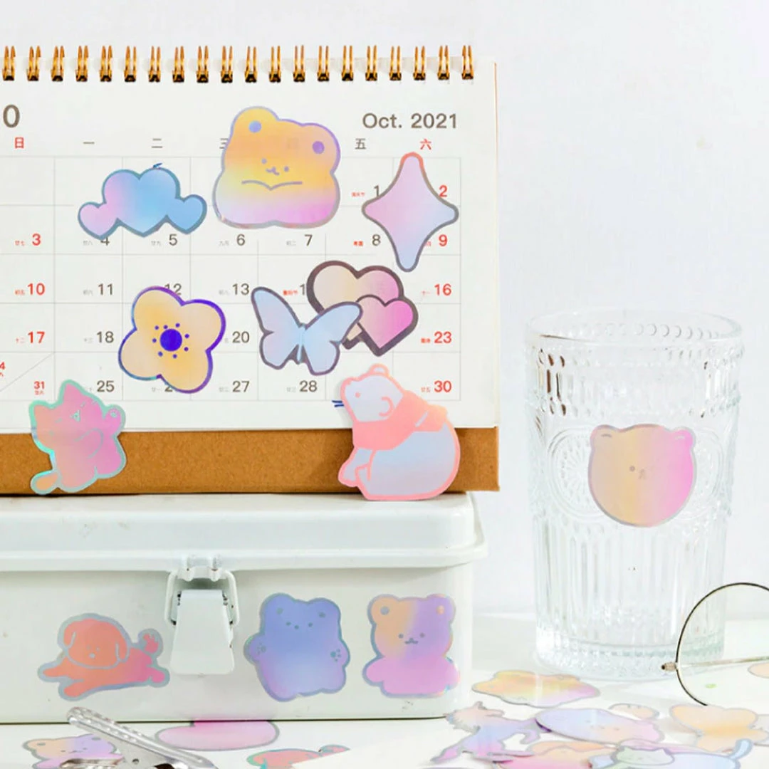 Accessories Sea Animals Holographic Animals Stickers Set 27 Accessories Sea Animals Holographic Animals Stickers Set