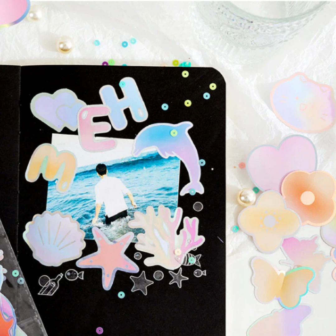 Accessories Sea Animals Holographic Animals Stickers Set 28 Accessories Sea Animals Holographic Animals Stickers Set