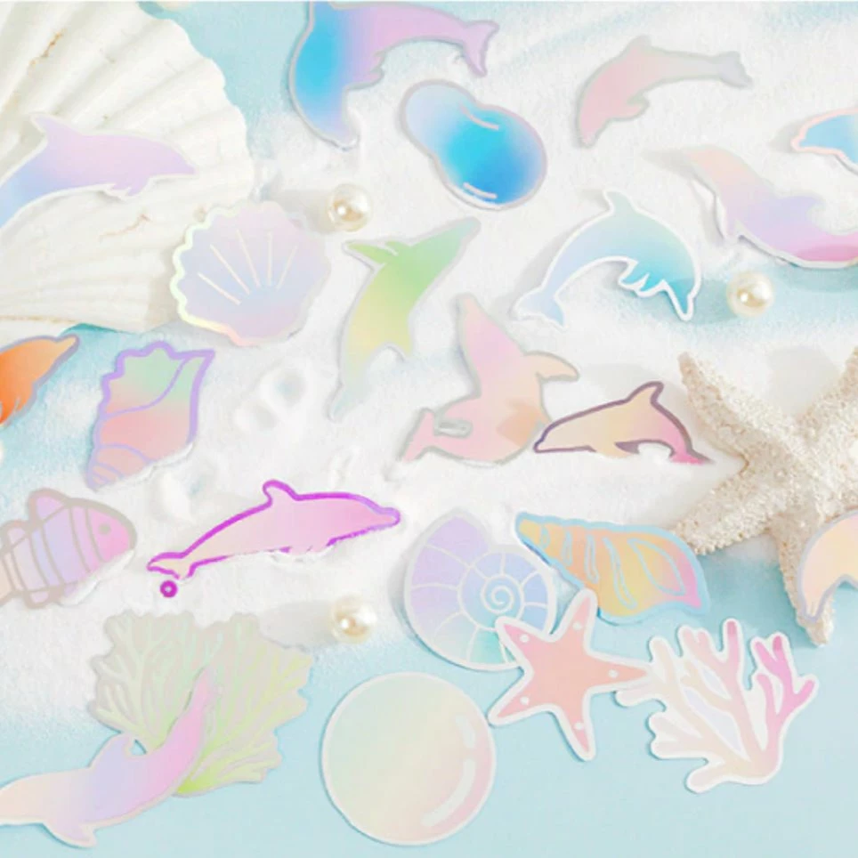 Accessories Sea Animals Holographic Animals Stickers Set 21 Accessories Sea Animals Holographic Animals Stickers Set
