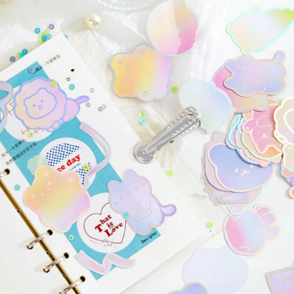 Accessories Sea Animals Holographic Animals Stickers Set 26 Accessories Sea Animals Holographic Animals Stickers Set