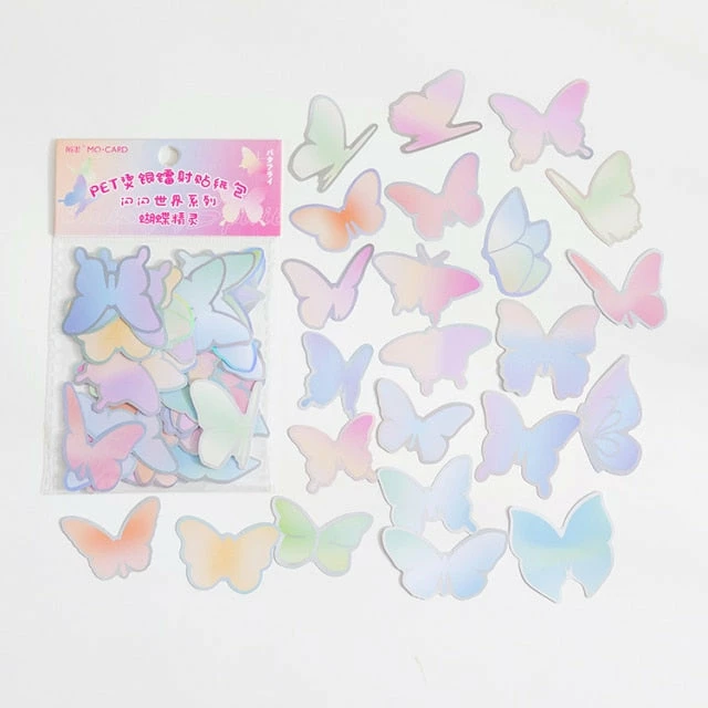 Accessories Sea Animals Holographic Animals Stickers Set 8 Accessories Sea Animals Holographic Animals Stickers Set