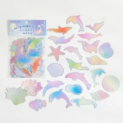Accessories Sea Animals Holographic Animals Stickers Set 33 Accessories Sea Animals Holographic Animals Stickers Set