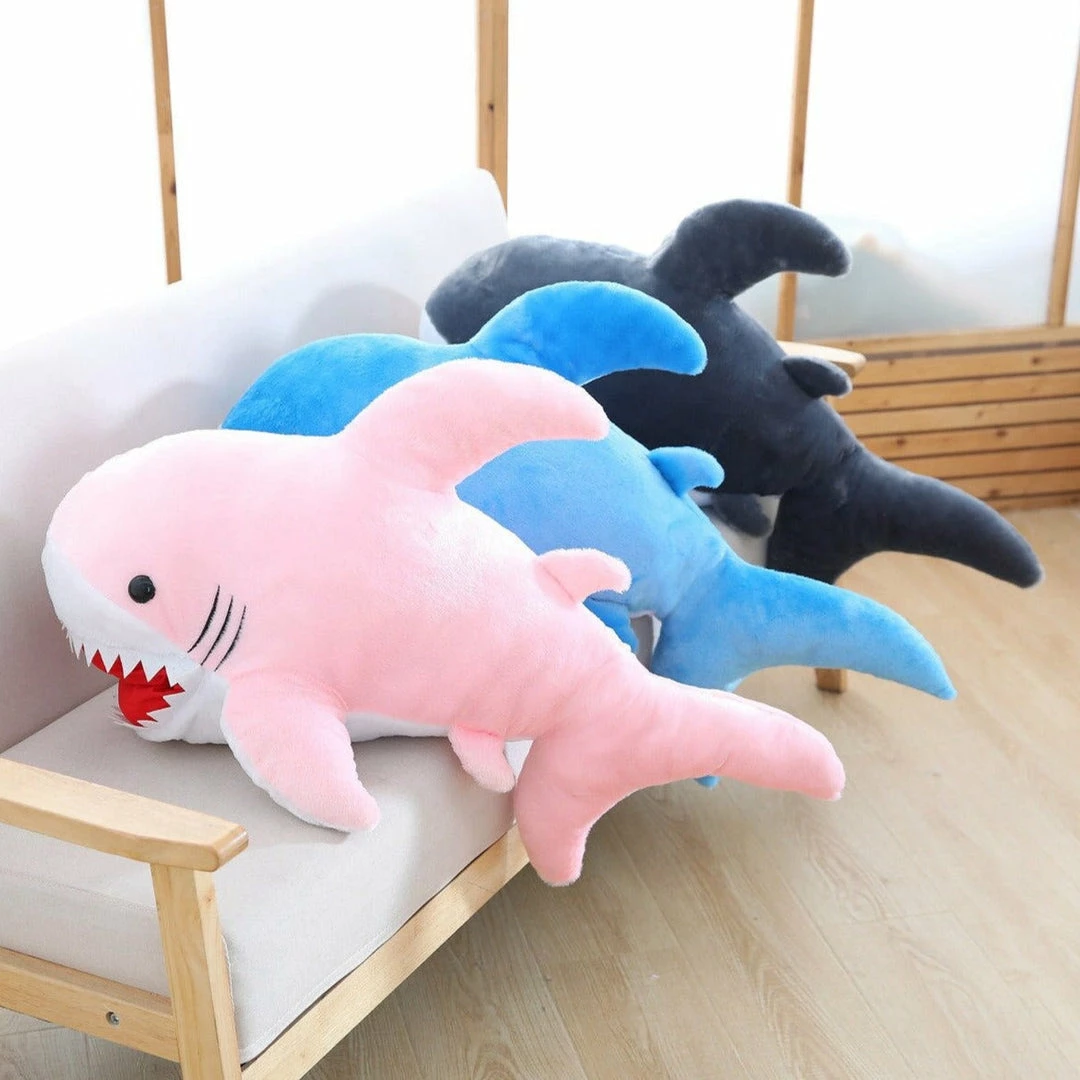 Soft Toy Huge Fluffy Shark Plushie 7 Soft Toy Huge Fluffy Shark Plushie
