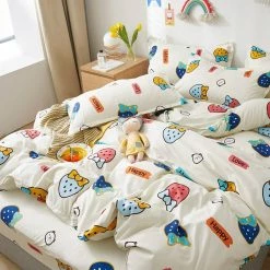 Home Decor I Love Strawberry Bedding Set Food & Drinks