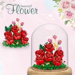 Build It Immortal Rose Flowers Plants Micro Building Set Collection