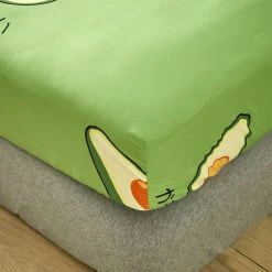 Home Decor Japanese Avocado Fitted Bedsheets