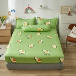 Home Decor Japanese Avocado Fitted Bedsheets