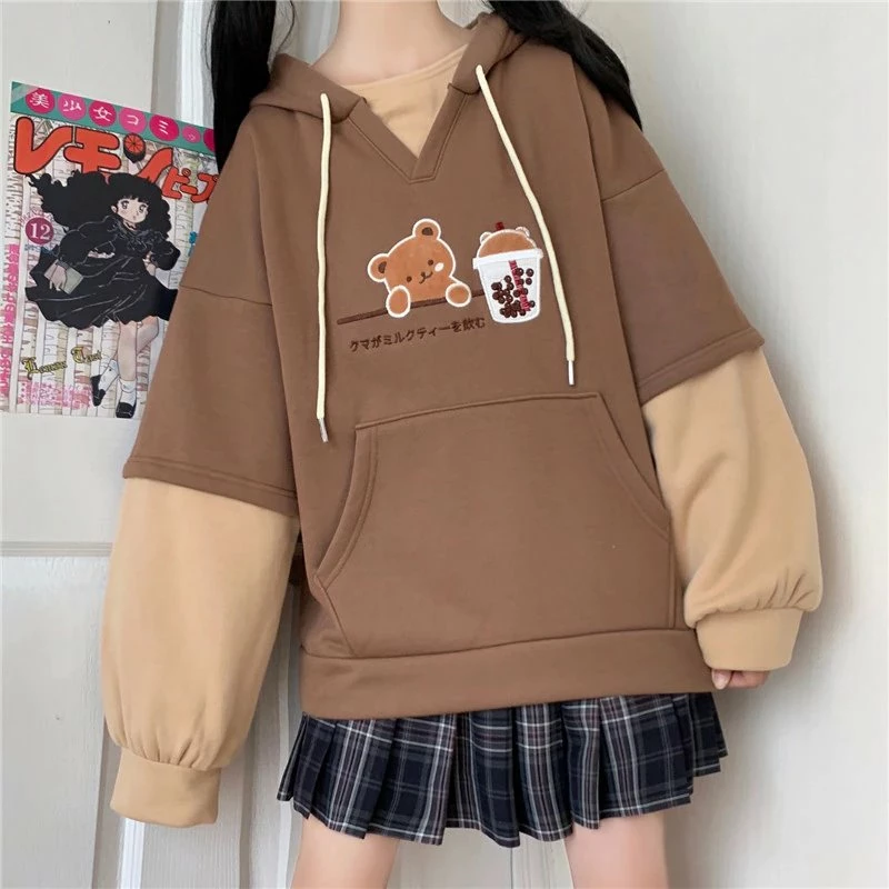 Apparel Japanese Bubble Tea Bear Hoodies 4 Apparel Japanese Bubble Tea Bear Hoodies