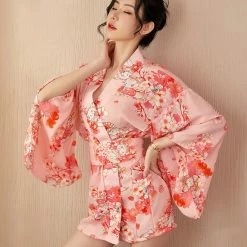 Apparel Japanese Cherry Blossom Sakura Pink Kimono