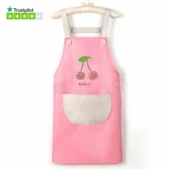 Home Decor Home & Pets Japanese Cute Cherry And Avocado Print Shoulder Apron