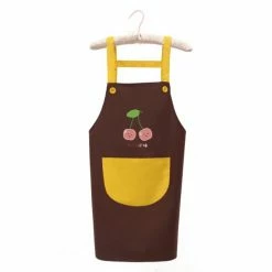 Home Decor Home & Pets Japanese Cute Cherry And Avocado Print Shoulder Apron