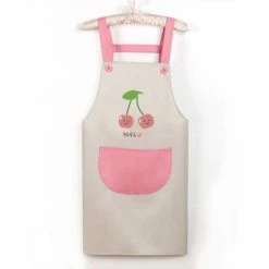 Home Decor Home & Pets Japanese Cute Cherry And Avocado Print Shoulder Apron