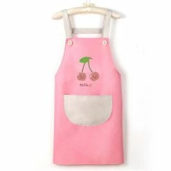 Home Decor Home & Pets Japanese Cute Cherry And Avocado Print Shoulder Apron