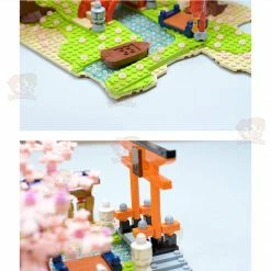 Build It Japanese Hakone Red Bridge Lake View With Sakura Trees