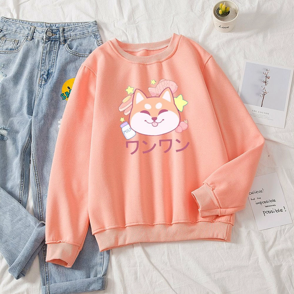 Apparel Japanese Kawaii Shiba Sweatshirt 9 Apparel Japanese Kawaii Shiba Sweatshirt