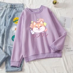 Apparel Japanese Kawaii Shiba Sweatshirt 17 Apparel Japanese Kawaii Shiba Sweatshirt