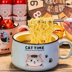 Home Decor Japanese Kawaiies Instant Noodles Cat Bowl