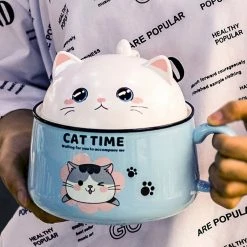 Home Decor Japanese Kawaiies Instant Noodles Cat Bowl