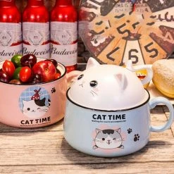 Home Decor Japanese Kawaiies Instant Noodles Cat Bowl