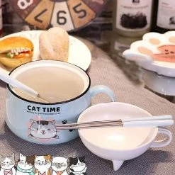 Home Decor Japanese Kawaiies Instant Noodles Cat Bowl