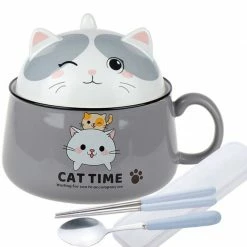 Home Decor Japanese Kawaiies Instant Noodles Cat Bowl