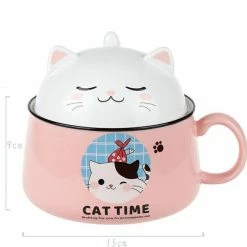 Home Decor Japanese Kawaiies Instant Noodles Cat Bowl