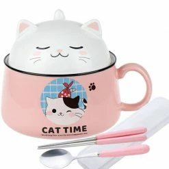 Home Decor Japanese Kawaiies Instant Noodles Cat Bowl