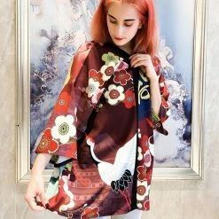 Apparel Japanese Art Fancy Kimono Cardigan Robe Short 27 Apparel Japanese Art Fancy Kimono Cardigan Robe Short