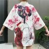 Apparel Japanese Lady With Tsubaki Flowers Kimono 1 Apparel Japanese Lady With Tsubaki Flowers Kimono