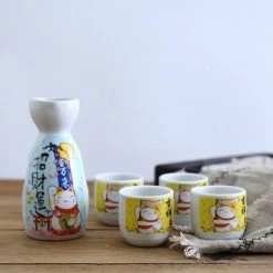 Home Decor Home & Pets Japanese Lucky Cat Ceramic Sake Set