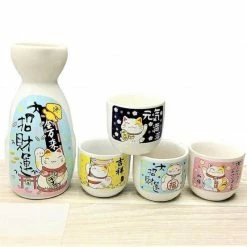 Home Decor Home & Pets Japanese Lucky Cat Ceramic Sake Set