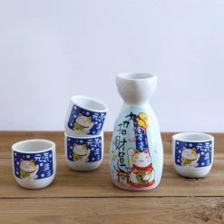 Home Decor Home & Pets Japanese Lucky Cat Ceramic Sake Set