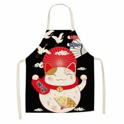 Home Decor Home & Pets Japanese Lucky Cat Cotton Apron