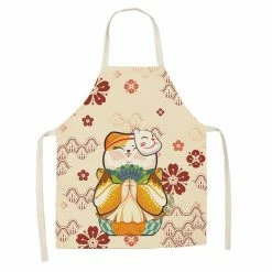 Home Decor Home & Pets Japanese Lucky Cat Cotton Apron