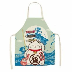 Home Decor Home & Pets Japanese Lucky Cat Cotton Apron