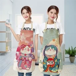 Home Decor Home & Pets Japanese Lucky Cat Cotton Apron