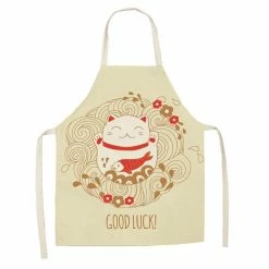 Home Decor Home & Pets Japanese Lucky Cat Cotton Apron