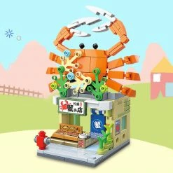 Build It Japanese Micro Seafood Street Stalls Building Sets