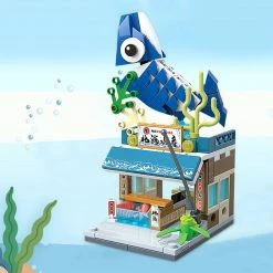 Build It Japanese Micro Seafood Street Stalls Building Sets