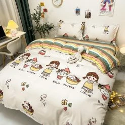 Home Decor Home & Pets Japanese Mummy And Bunny Cooking Time Bedding Set