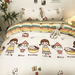 Home Decor Home & Pets Japanese Mummy And Bunny Cooking Time Bedding Set