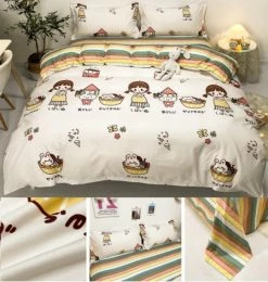 Home Decor Home & Pets Japanese Mummy And Bunny Cooking Time Bedding Set