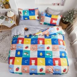 Home Decor Home & Pets Japanese Patchwork Cats Bedding Set